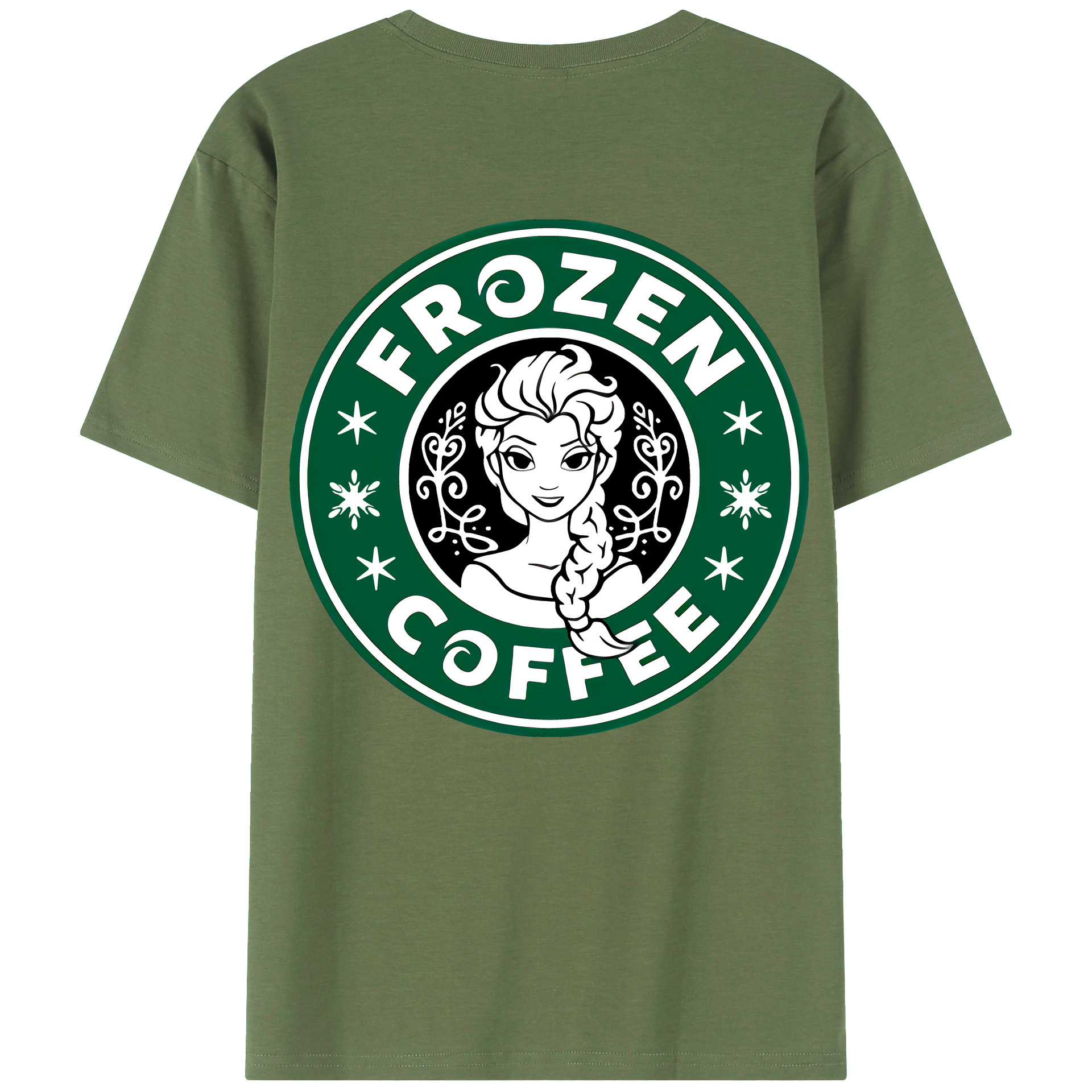 （画像用） アナと雪の女王 アンナ エルサ Frozen Anna Elsa 綿100％ メンズ半袖Tシャツ（バックプリント） 通気性